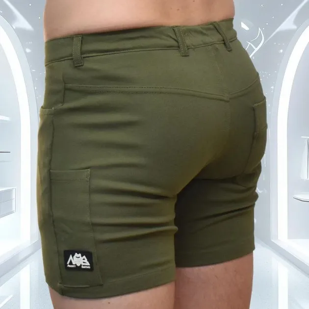 Shorts de fiesta con bolsillo para abanico