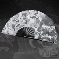 Hand Fan Camouflage Grey