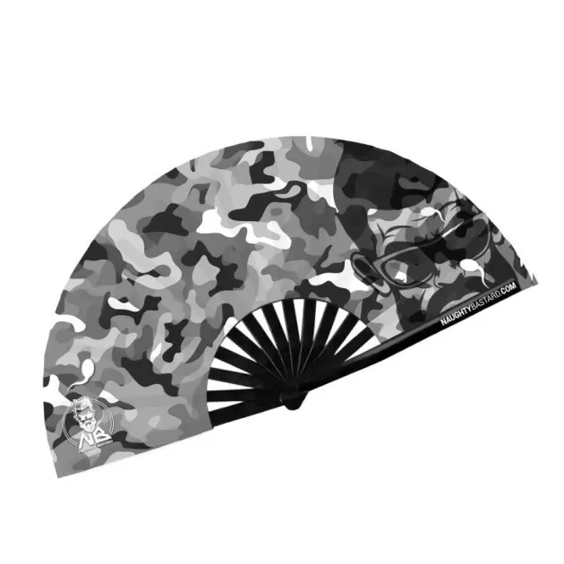 Hand Fan Camouflage Grey