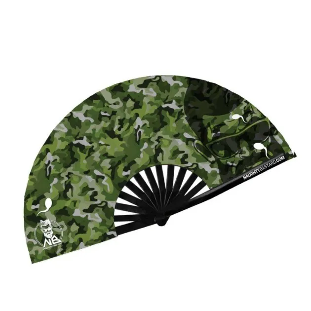 Hand Fan Camouflage Green